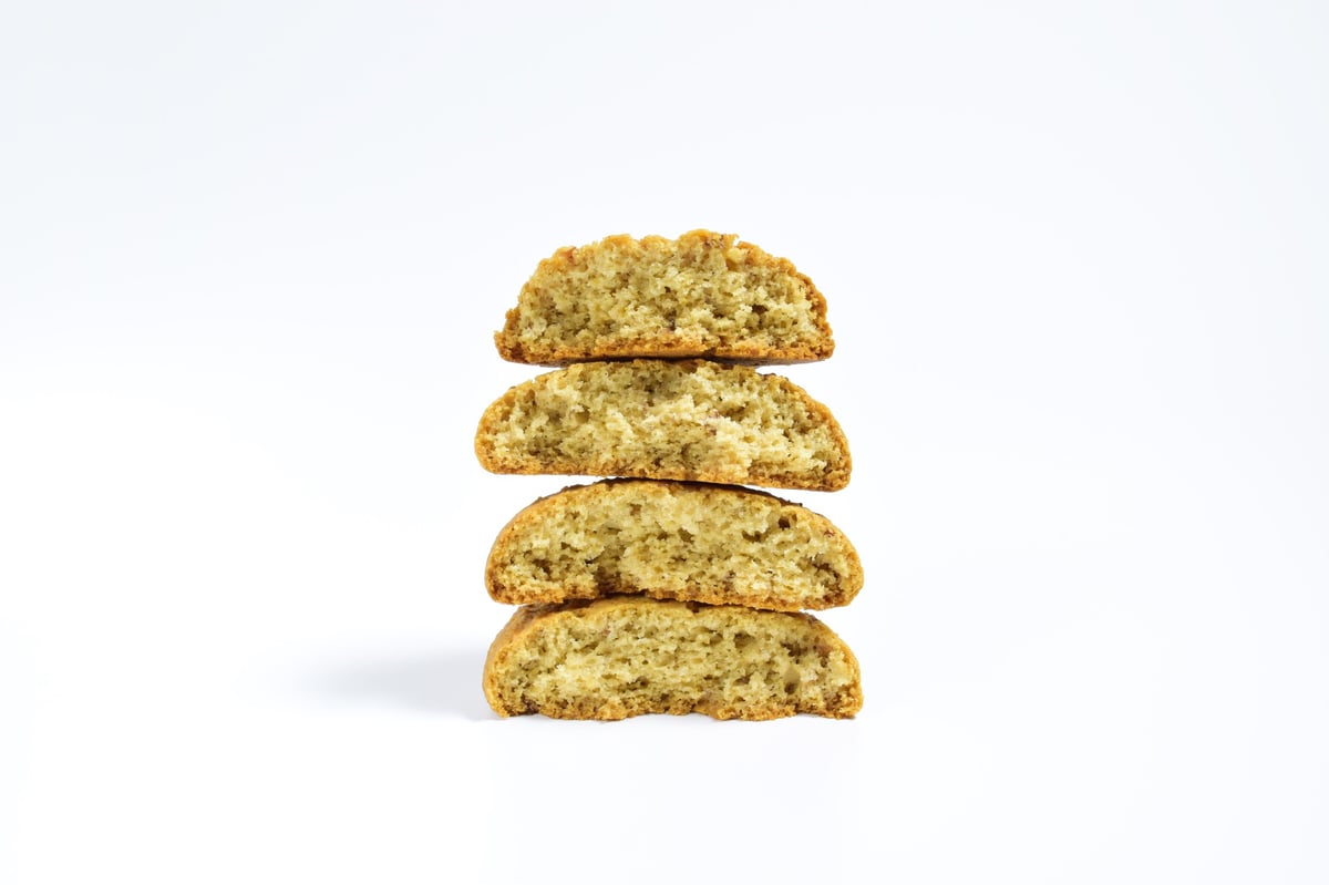 Stack of fresh chocolate chip oatmeal cookies